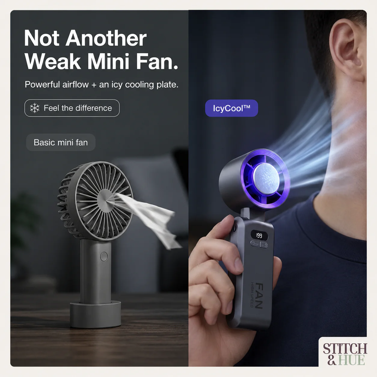 FrostFlow™ Handheld Cooling Fan