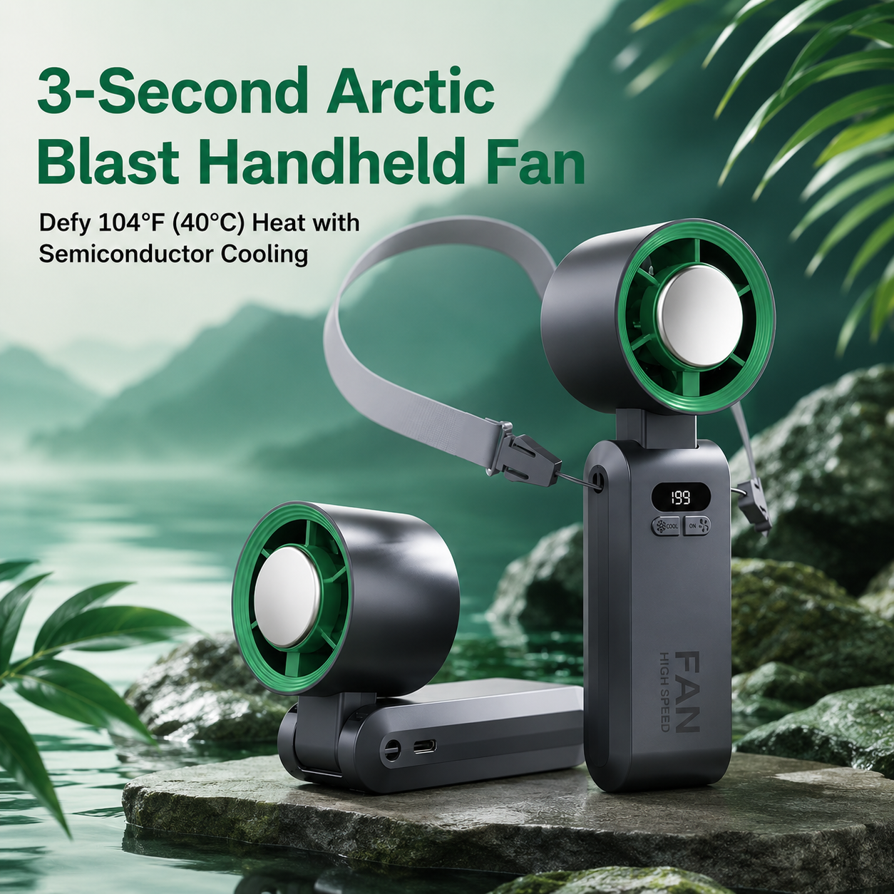FrostFlow™ Handheld Cooling Fan