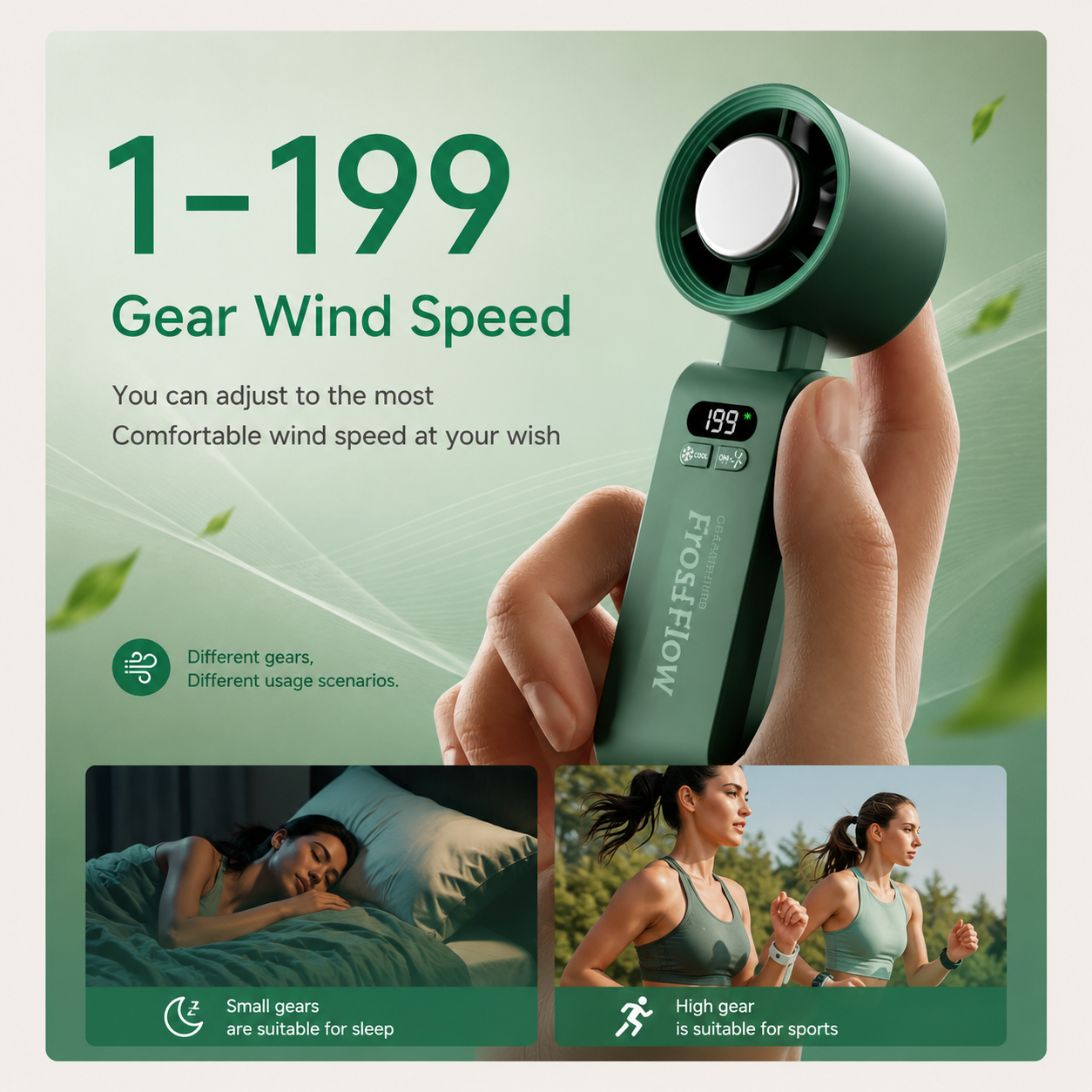 FrostFlow™ Handheld Cooling Fan